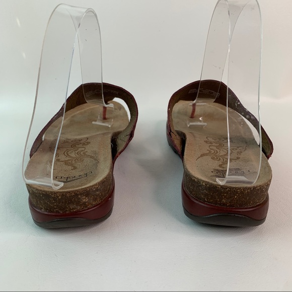 Dansko Burgundy T Strap Thong Comfort Sandal sz 37 - Picture 7 of 11